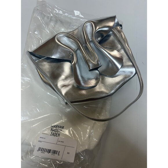 Maryam Nassir Zadeh Lille Bag Titane Silver Size OS NWT - Picture 2 of 4